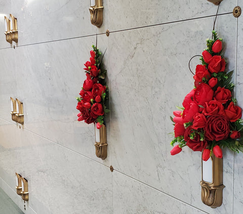 "Thoughts of Devotion" Mausoleum Bouquet-17"H