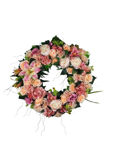 "Calming Elegance" Tombstone Wreath-Premium-24" D