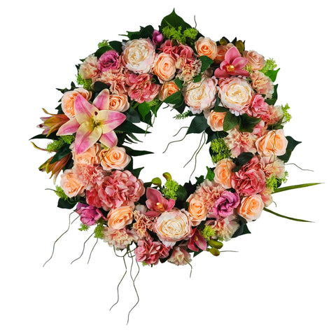 "Calming Elegance" Tombstone Wreath-Premium-24" D