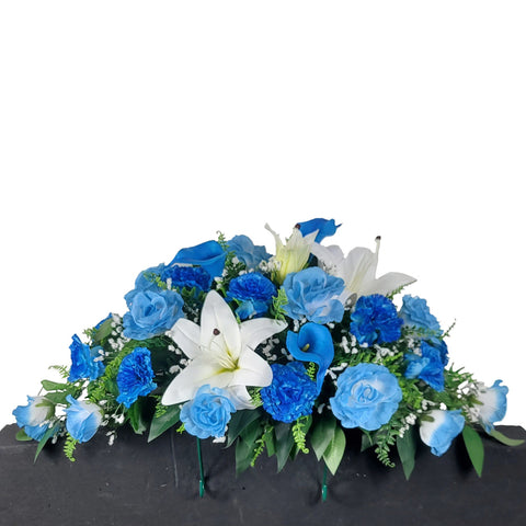 NEW RECIPE "Beautiful in Blue" Tombstone Saddle-31"W