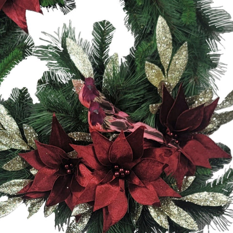 NEW-SALE-"Birds and Boughs" Tombstone Wreath-Premium-24" D