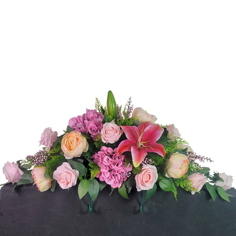"Blushing Blooms" Tombstone Saddles-31" Width