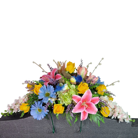 NEW-"Botanical Gardens" Tombstone Saddle- 32"Width