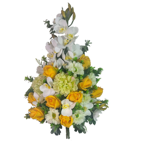 NEW "Blessed Radiance" Mausoleum Bouquet-18"H