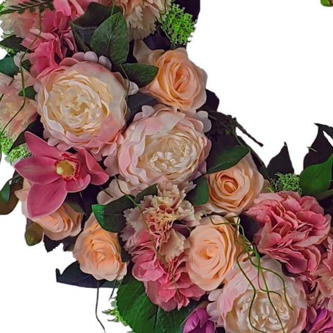 "Calming Elegance" Tombstone Wreath-Premium-24" D