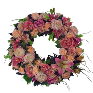 NEW-SALE-"Calming Elegance"Memorial Wreath-24" Diameter