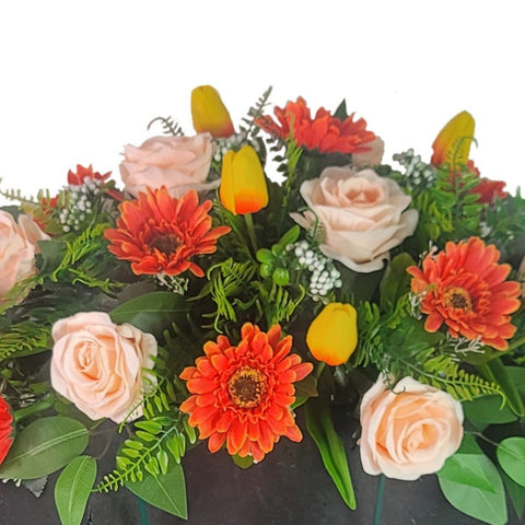NEW- SALE-"Deep in my Heart"-APRICOT-Tombstone Saddle-Red-32" Width