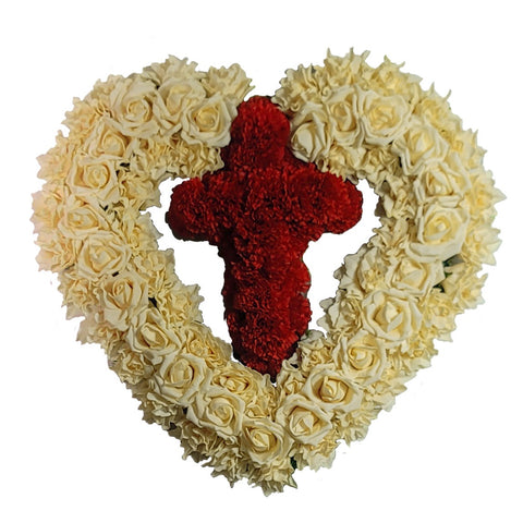"Eternal Love" Tombstone Heart Tribute-24"Diameter