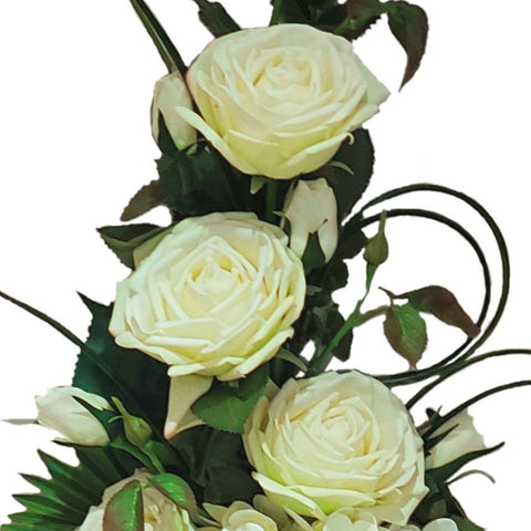 NEW "Elegant White Flame" Mausoleum Bouquet-18"H-PREMIUM PRODUCT