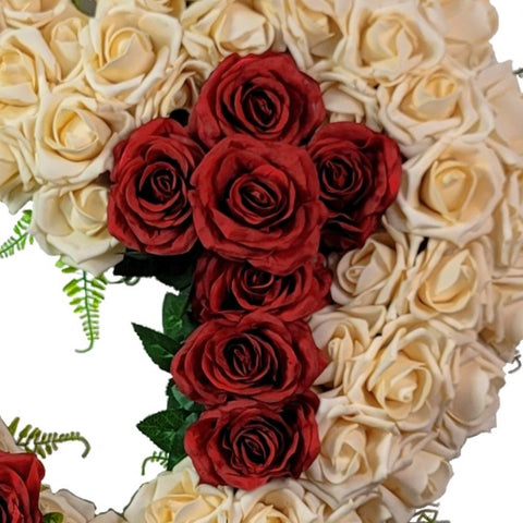 "Eternal Promise" Tombstone Heart Tribute-27"Diameter