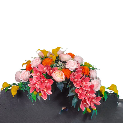 NEW RECIPE-"Garden of the Sunrise" Tombstone Saddle-35" Width