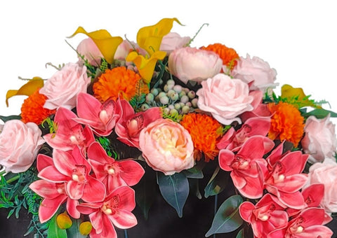 NEW RECIPE-"Garden of the Sunrise" Tombstone Saddle-35" Width