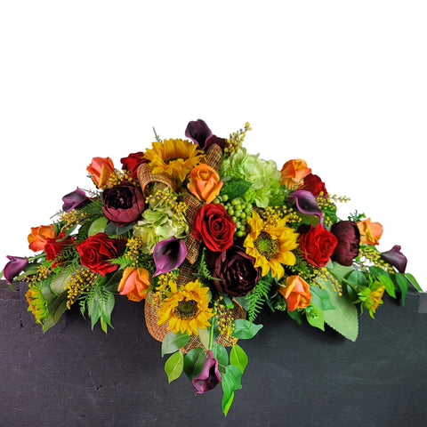 NEW DESIGN-"Garden of Sunshine" Tombstone Saddle-36" Width