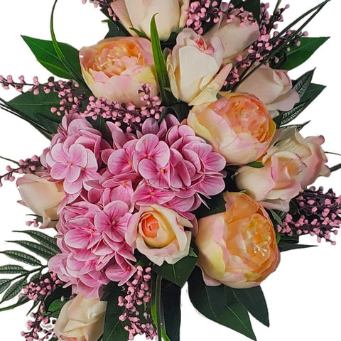 New Recipe-"Gentle Breeze" Mausoleum Bouquet-20"H Including the Drop