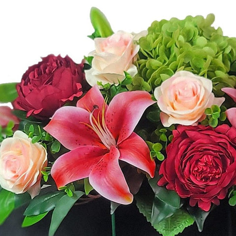 "Joyful Garden Bouquet" Tombstone Saddle-24"W