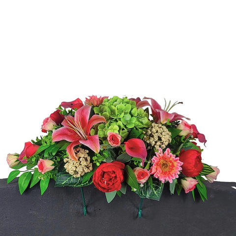 NEW "Joyful Garden Bouquet" Tombstone Saddle-24"W
