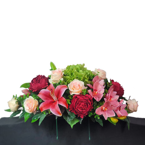 "Joyful Garden Bouquet" Tombstone Saddle-24"W