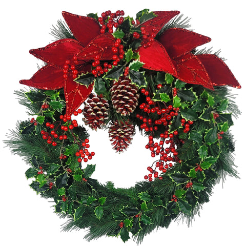 NEW-SALE-"SPIRIT OF THE SEASON" Tombstone Wreath-Premium-25" D