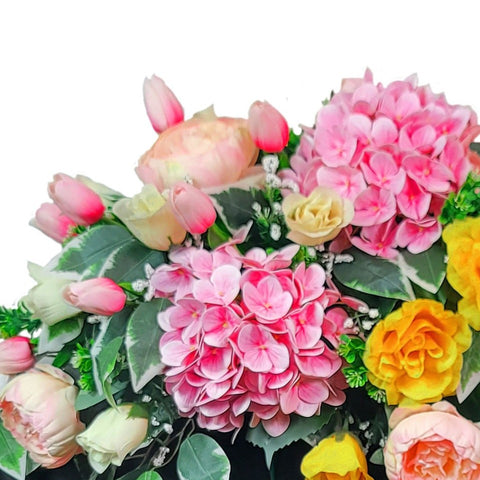 NEW-SALE-"Tranquil Memories Pink" PREMIUM Headstone Saddle- 39"Width
