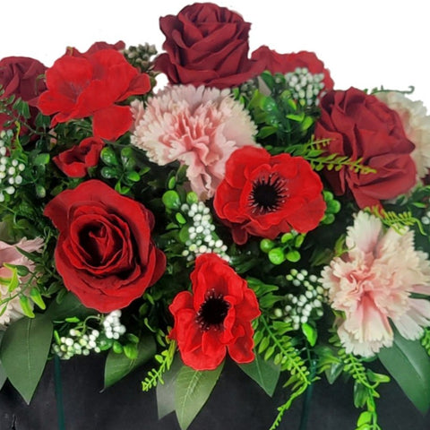 "Warming Thoughts" Memorial Headstone Saddle-28" Width