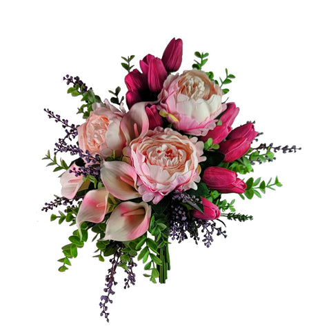 NEW DESIGN- "Warm Embrace" Mausoleum Bouquet-PREMIUM-15" Including Drop