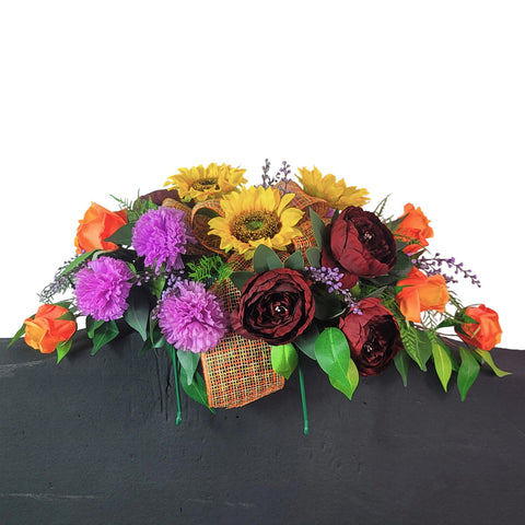 "Country Garden" -24"Width Tombstone Saddle (Available in 3 Color Options)