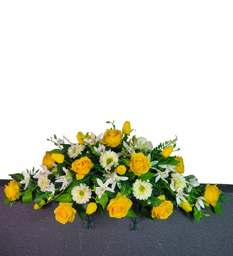 NEW RECIPE-"Garden of Grace" Tombstone Saddle-32" Width