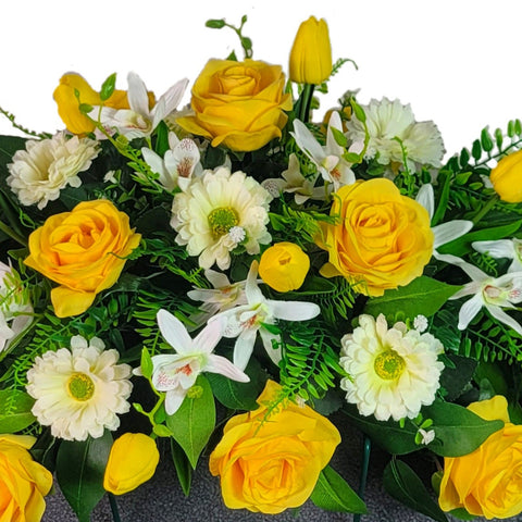 NEW RECIPE-"Garden of Grace" Tombstone Saddle-32" Width