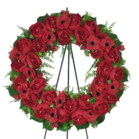 NEW-"In Flanders Fields" Tombstone Wreath-Premium-25" D