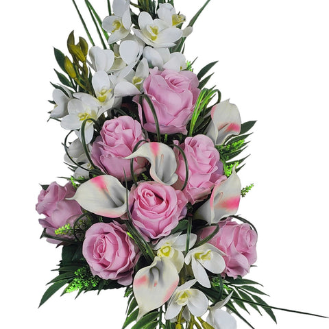 SALE- "Melody of Love"- Mausoleum Bouquet-18"H including drop