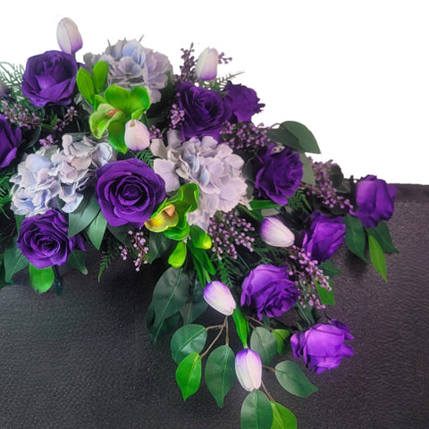 NEW RECIPE-SALE-"Purple Passion Headstone Saddle-PREMIUM-30"Width