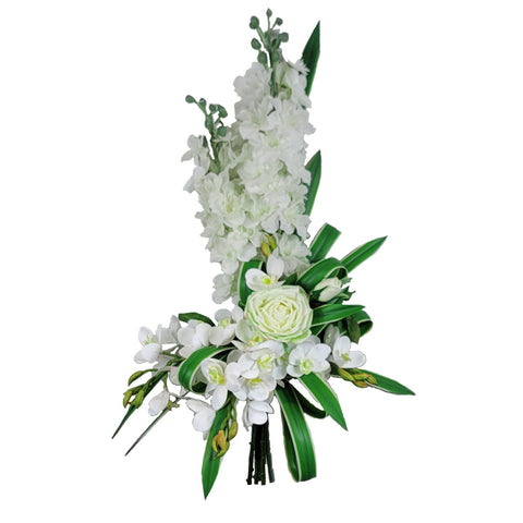 NEW "With Compassion" Mausoleum Bouquets-18"H Plus Drop