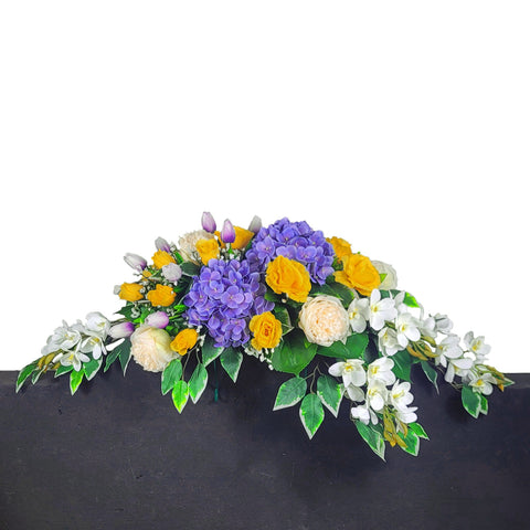 NEW-SALE-"Tranquil Memories" Blue Headstone Saddle-39" Width PREMIUM