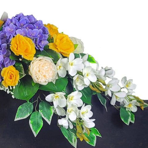 NEW-SALE-"Tranquil Memories" Blue Headstone Saddle-39" Width PREMIUM