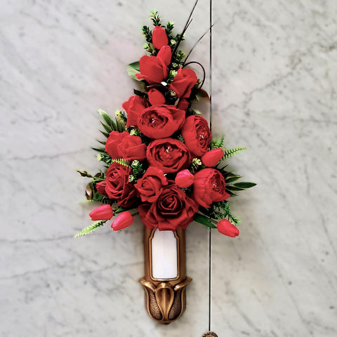 "Thoughts of Devotion" Mausoleum Bouquet-17"H