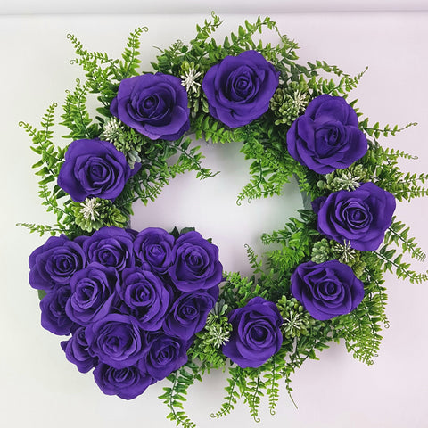 Our Signature Tombstone Wreath and Heart Tribute-20"D-14 Colour Options