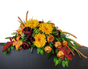 'Harvest Bounty" Premium Tombstone Saddle-37"L