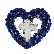 "Always Loved" Open Heart and Cross Combination-BLUE-25"D