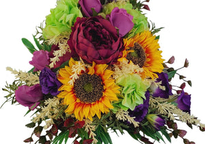 "Autumn Glow" Mausoleum Bouquet-19"H