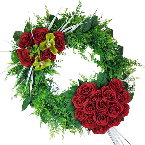 "Circle of Honour"  Wreath and Heart Tribute-20"Diameter