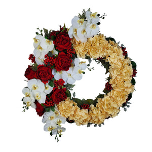 SALE-"Circle of Romance" Tombstone Wreath-Premium-31" D