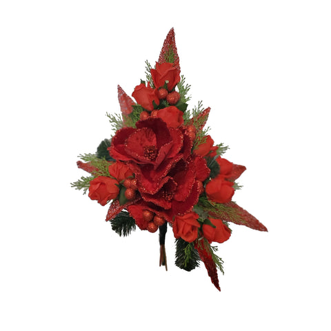 NEW "Crimson Grace" Mausoleum Bouquet-17"H-PREMIUM