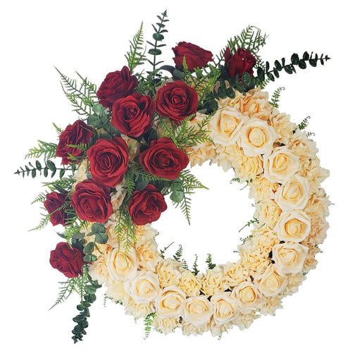 NEW-"Eternal Passion" Tombstone Wreath-24" D