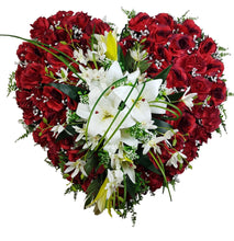 SALE "Casablanca & Roses" Full Heart Tombstone Tribute-PREMIUM-30"D-Available in 3 colour options