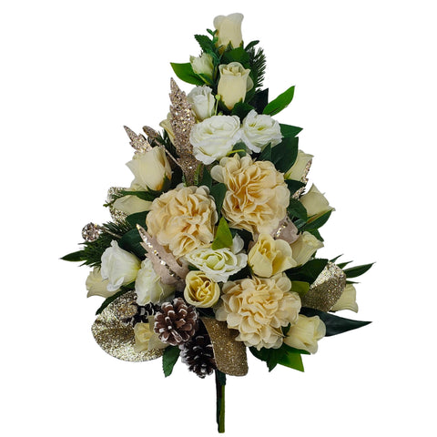 NEW "Peace on Earth" Mausoleum Bouquet-17"H