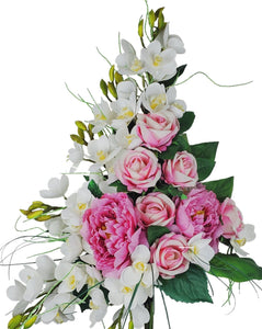 "Warm Embrace" Mausoleum Bouquet-PREMIUM-18"H