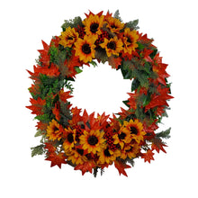 "Autumn Breeze" Tombstone Wreath-27" Diamter