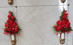 "Thoughts of Devotion" Mausoleum Bouquet-17"H
